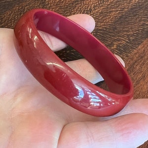 Rust Red 1950's Bakelite Bangle Bracelet