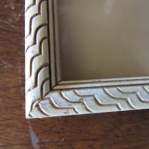 Vintage Carved Off White Frame