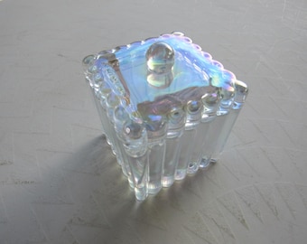 Small Flash Glass Container and Lid