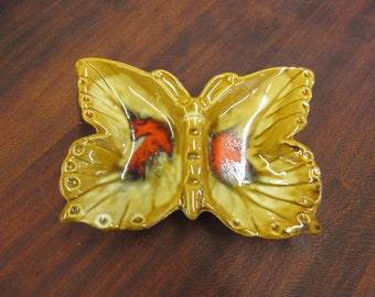 Mid Century California Pottery Butterfly Dish