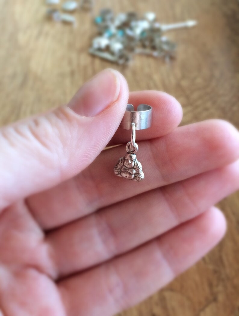 Boho Ear Cuff Silver Ear Cuff Buddha Ear Wrap Yoga Ear Cuff Buddha Ear Cuff Turquoise Buddha Ear Cuffs Buddha Earrings
