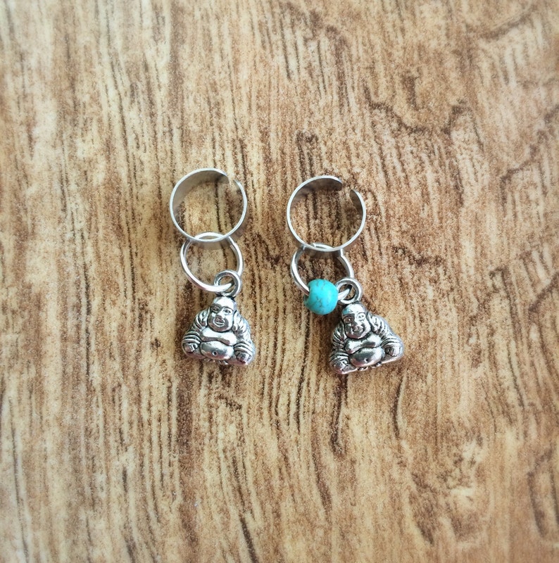 Boho Ear Cuff Silver Ear Cuff Buddha Ear Wrap Yoga Ear Cuff Buddha Ear Cuff Turquoise Buddha Ear Cuffs Buddha Earrings