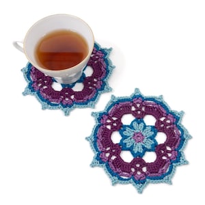 Crochet PATTERN Blooming Coaster - Accompanies the Blooming Tea Cosy published in YARN bookazine, but looks great as a stand-alone