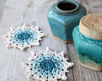 Crochet Crystal Coaster Pattern or Christmas Ornament Motif (PDF Pattern)
