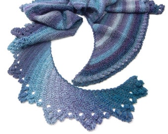 Crochet SHAWL PATTERN Star Beam Shawl - can be adjusted to any size - suitable for Advanced Beginners