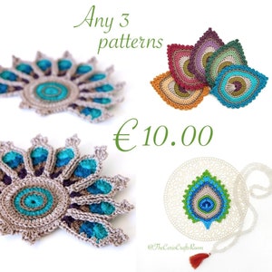 Any 3 Crochet PATTERNS for 10.00 Euros SAVE more than 3.00 Euros image 1