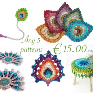Any 5 Crochet PATTERNS for 15.00 Euros - SAVE more than 5.00 Euros