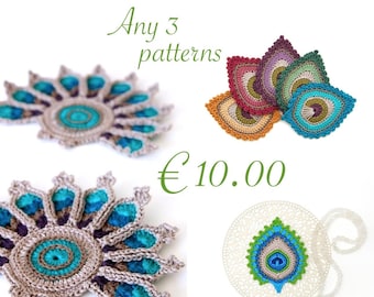 Any 3 Crochet PATTERNS for 10.00 Euros - SAVE more than 3.00 Euros