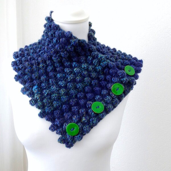 Crochet COWL PATTERN Bobblicity Cowl - versatile and quirky cowl with soft bobbles - relaxing quick make