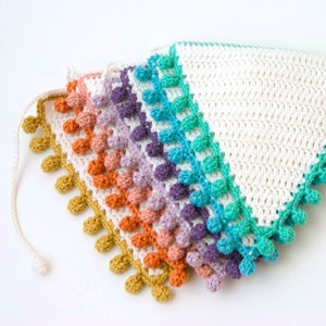 Crochet PATTERN: Bunting, Flags with Bobble Edging in various sizes with Photo Tutorial image 4