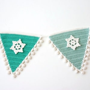 Crochet PATTERN: Bunting, Flags with Bobble Edging in various sizes with Photo Tutorial image 2