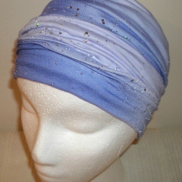 Purple Tichel Foundation-Tube Scarf-Headband-Buff-18 X 17