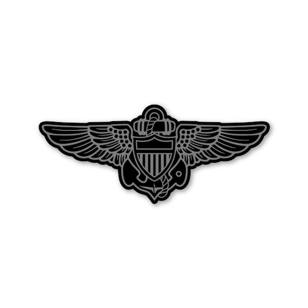 Black Pilot Wings Sticker