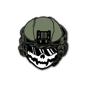 Aircrew Skull Helmet Sticker