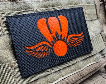 Patch reflexivo para técnico de sobrevivência de aviação (AST) (suporte de gancho/loop)