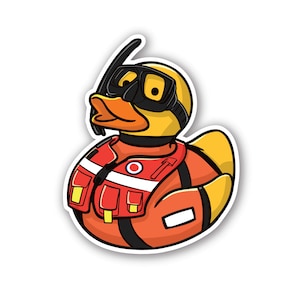 Rubber Duckie Rescue Swimmer Sticker