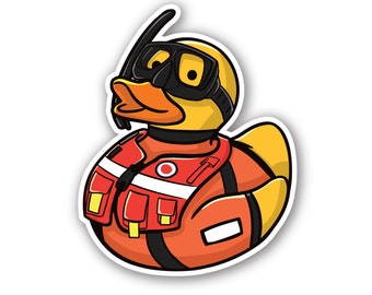Rubber Duckie Rescue Swimmer Sticker