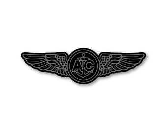 Black Aircrew Wings Sticker