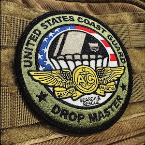 U.S. Coast Guard Drop Master Patch (Hook/Loop Backing)