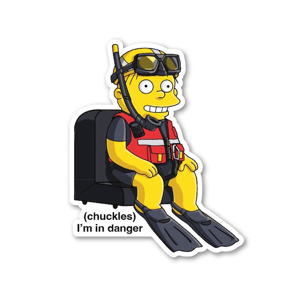 Ralph Wiggum Rescue Swimmer Sticker