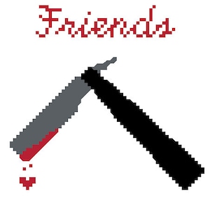 Sweeney&#39;s Friend - Sweeney Todd Inspired Cross Stitch Pattern