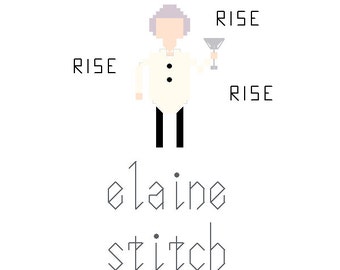 PATTERN - Elaine Stitch - Elaine Stritch Cross Stitch Pattern