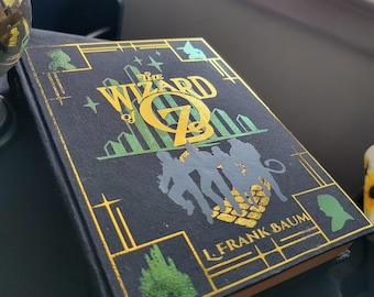 Handcrafted The Wizard of Oz Hardcover, Frank Baum - Vintage 1957 Edition OOAK Rebound Book