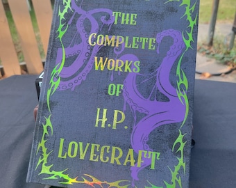Edición artesanal de las Obras Completas de H. P. Lovecraft - Libro de tapa dura reencuadernado - Novela clásica - EDICIÓN LIMITADA