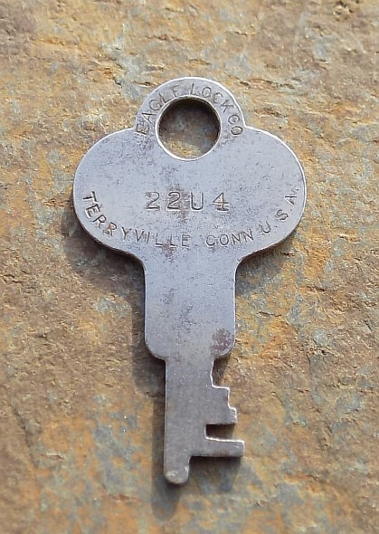 Antique Steamer Trunk Key Eagle Lock Co. 22U4 Eagle Flat Etsy