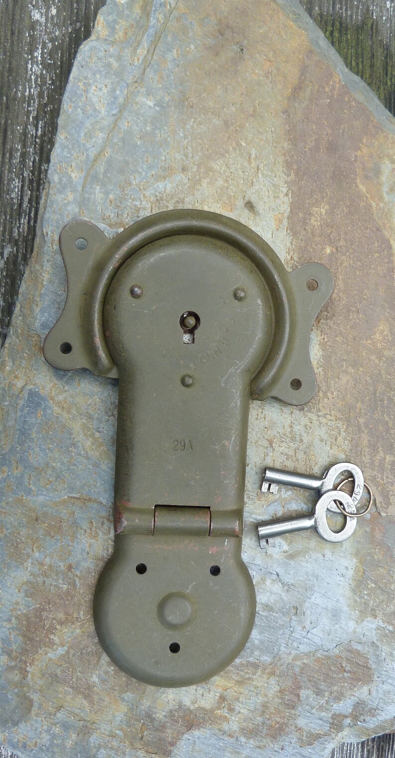 Vintage Eagle Lock Company Military Trunk Lock & Original Keys Etsy