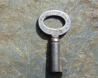 Antique Steamer Trunk Key Eagle Lock Company No 73Y5 