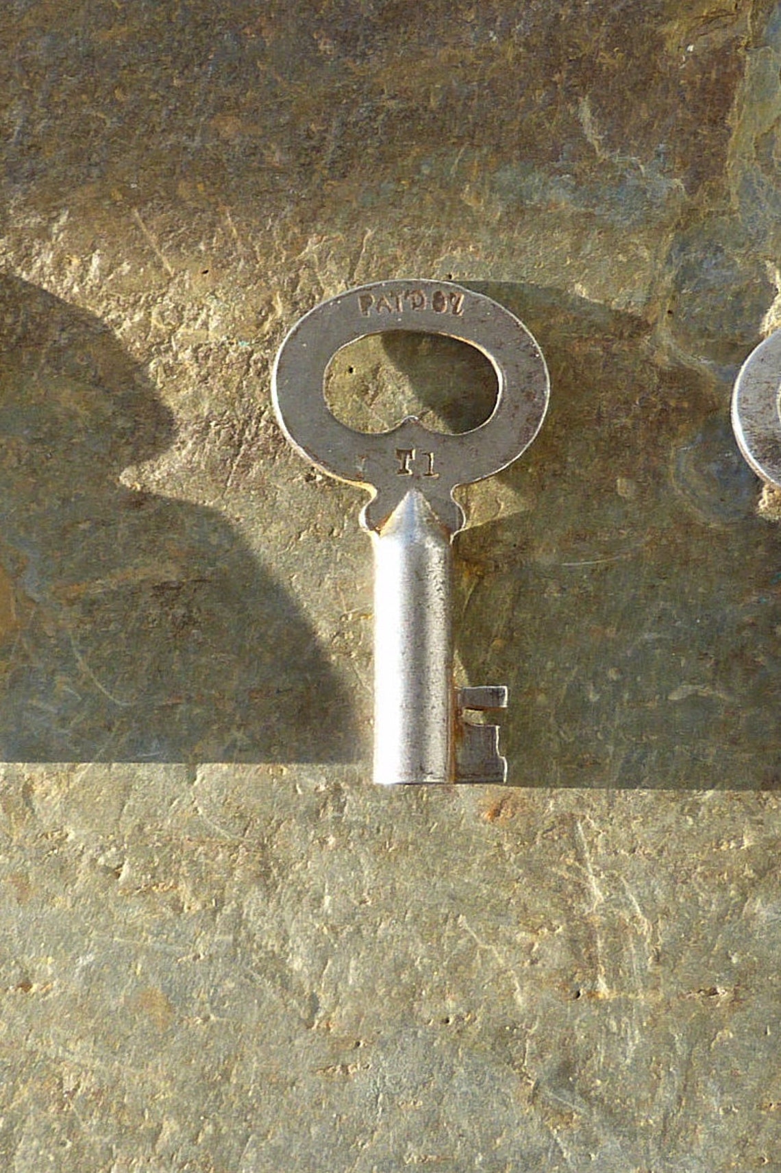 Antique Steamer Trunk Key Corbin Lock Company T1 Trunk Etsy