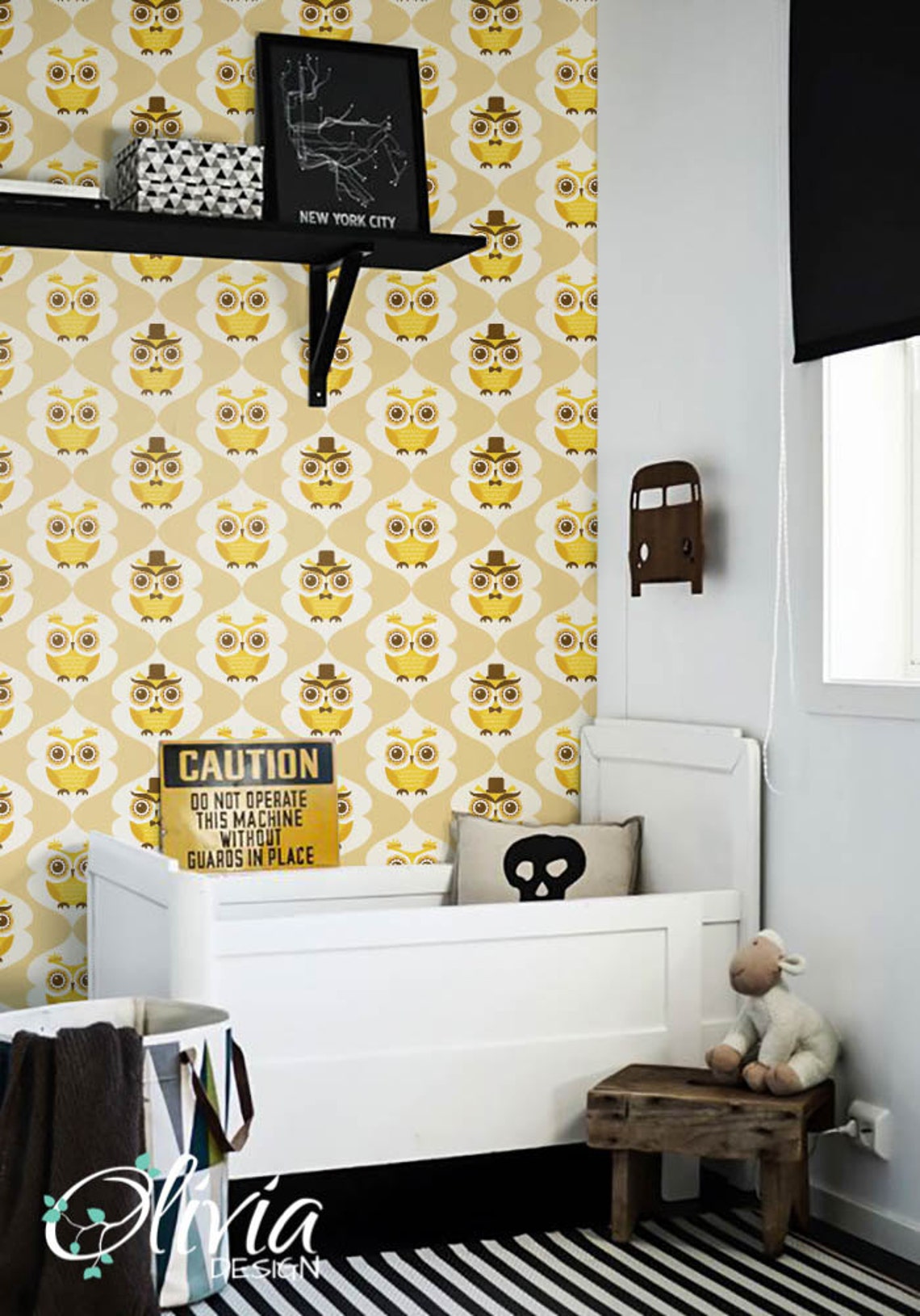 Nursery Self Adhesive Vinyl Wallpaper for Kids Room PEEL and Etsy