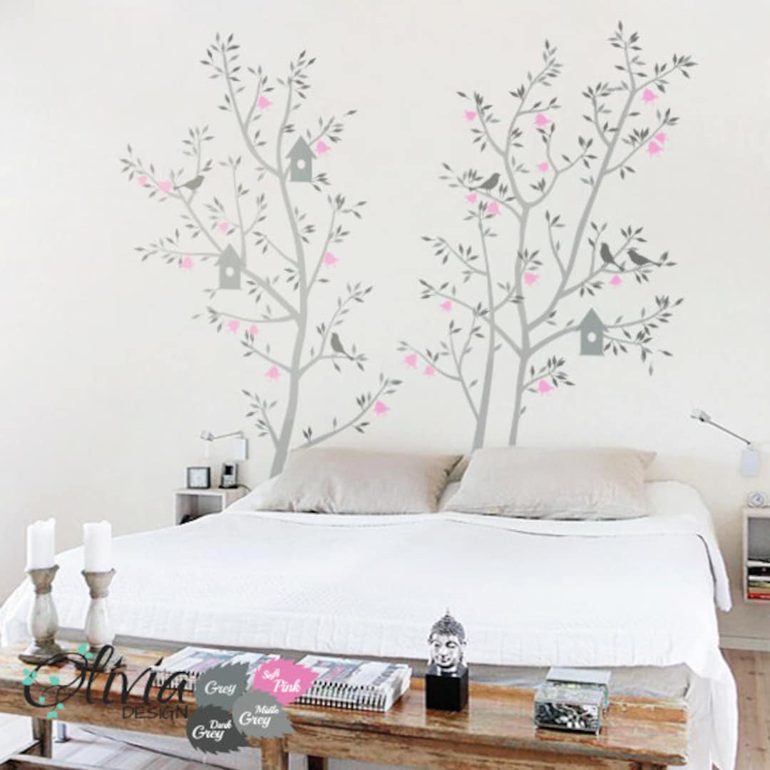 Large Baby Nursery Blossom Tree Vinyl Wall Decal With Birds and Bird ...