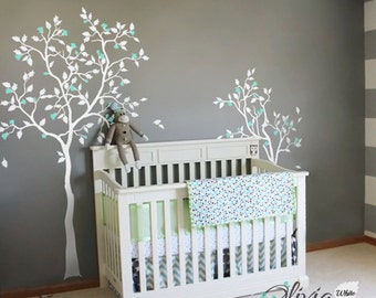 Baby nursery Little Magnolia Blossom Tree vinyl wall decal  sticker mural -NT028