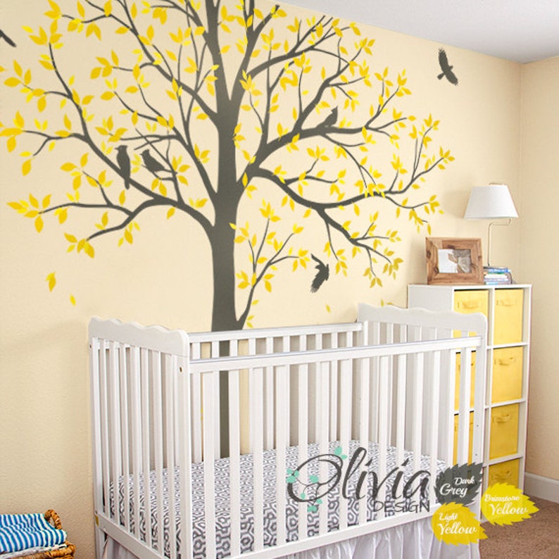 large family tree wall decal huge tree wall decal wall mural | etsy