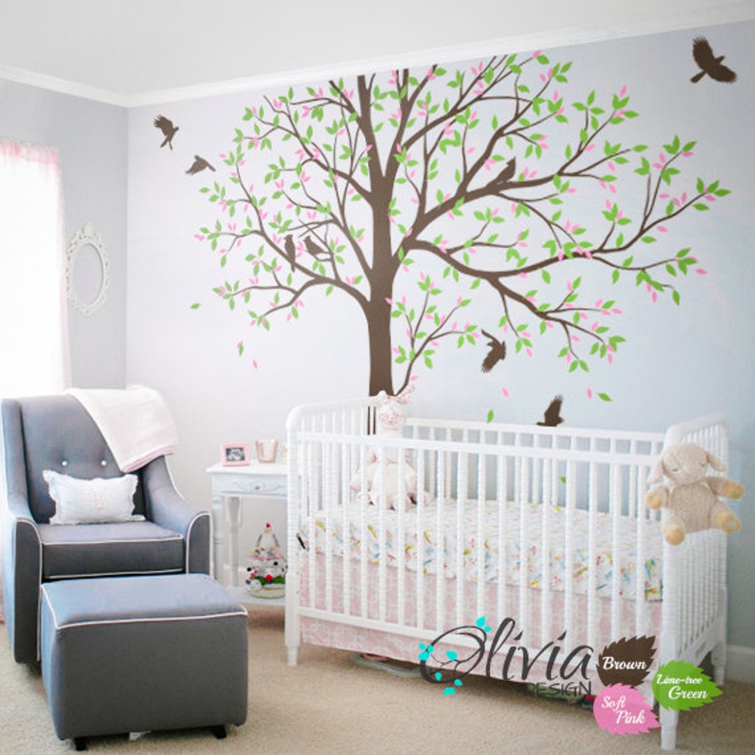 Large Tree Wall Decal Tree Wall Decals Wall Decor Wall Mural Nursery ...