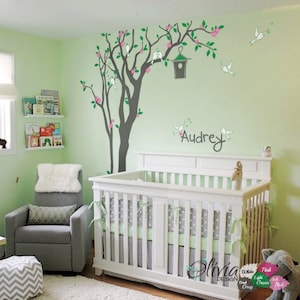 Baby Nursery Blossom Tree Vinyl Wall Decal - Personalized Wall Decal ...