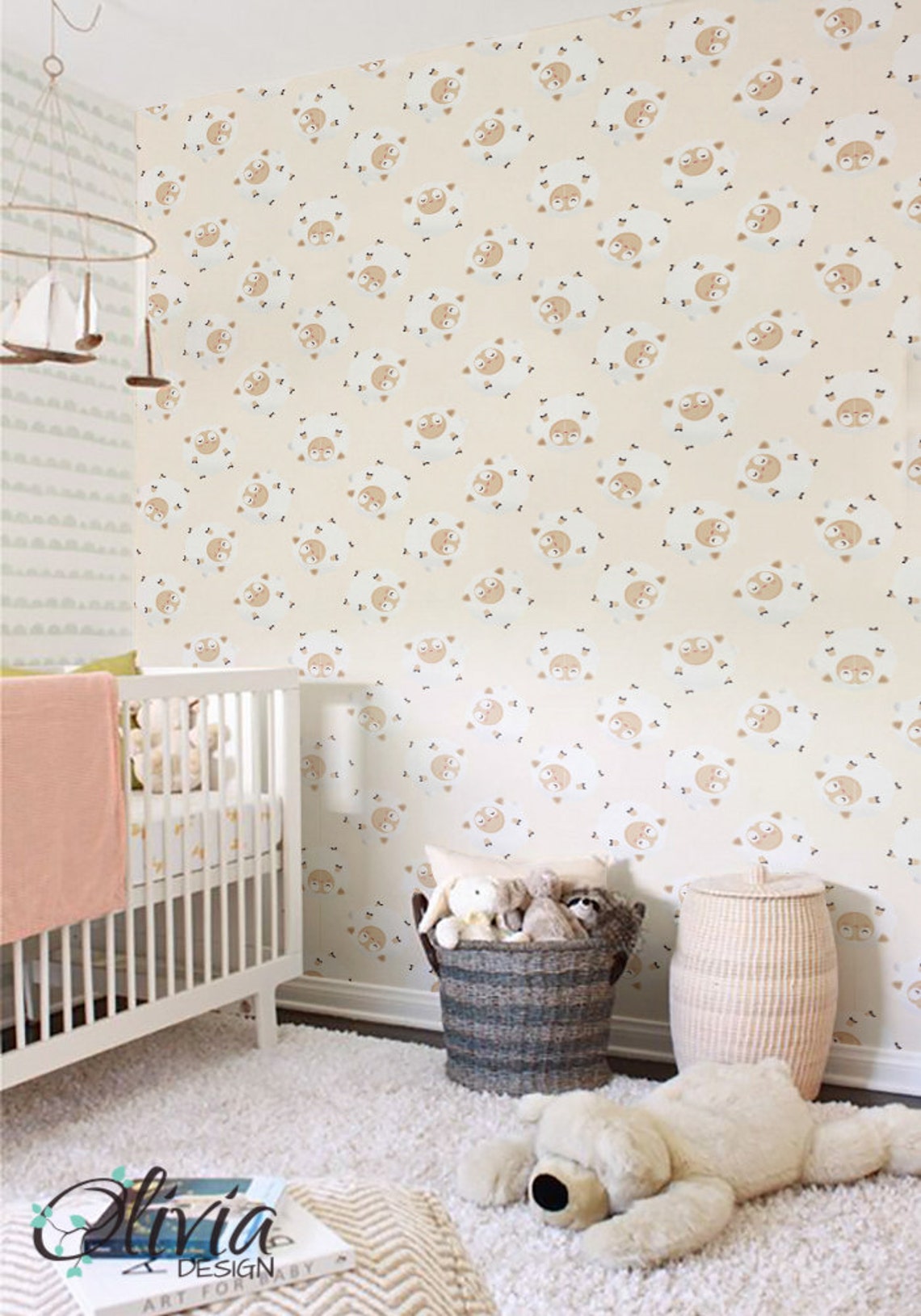 Selfadhesive Vinyl Removable Wallpaper PEEL and STICK Baby Etsy