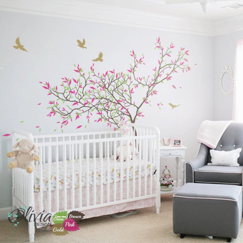 Colorful Nursery Tree Wall Mural Wall Accent Decal Sticker Etsy