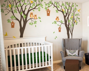 Removable sticker Baby Nursery Tree Wall Decal  Nursery Decor Large Tree Mural Color Vinyl Tree Wall Sticker - NT035