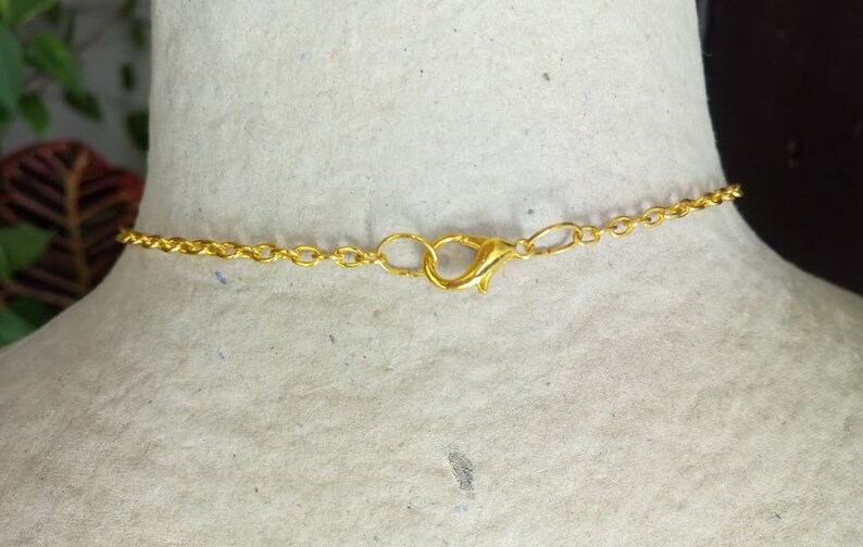 Perfekt present, halsband med hjärthänge i kristall och strass, guldkedja med karbinlås bild 10