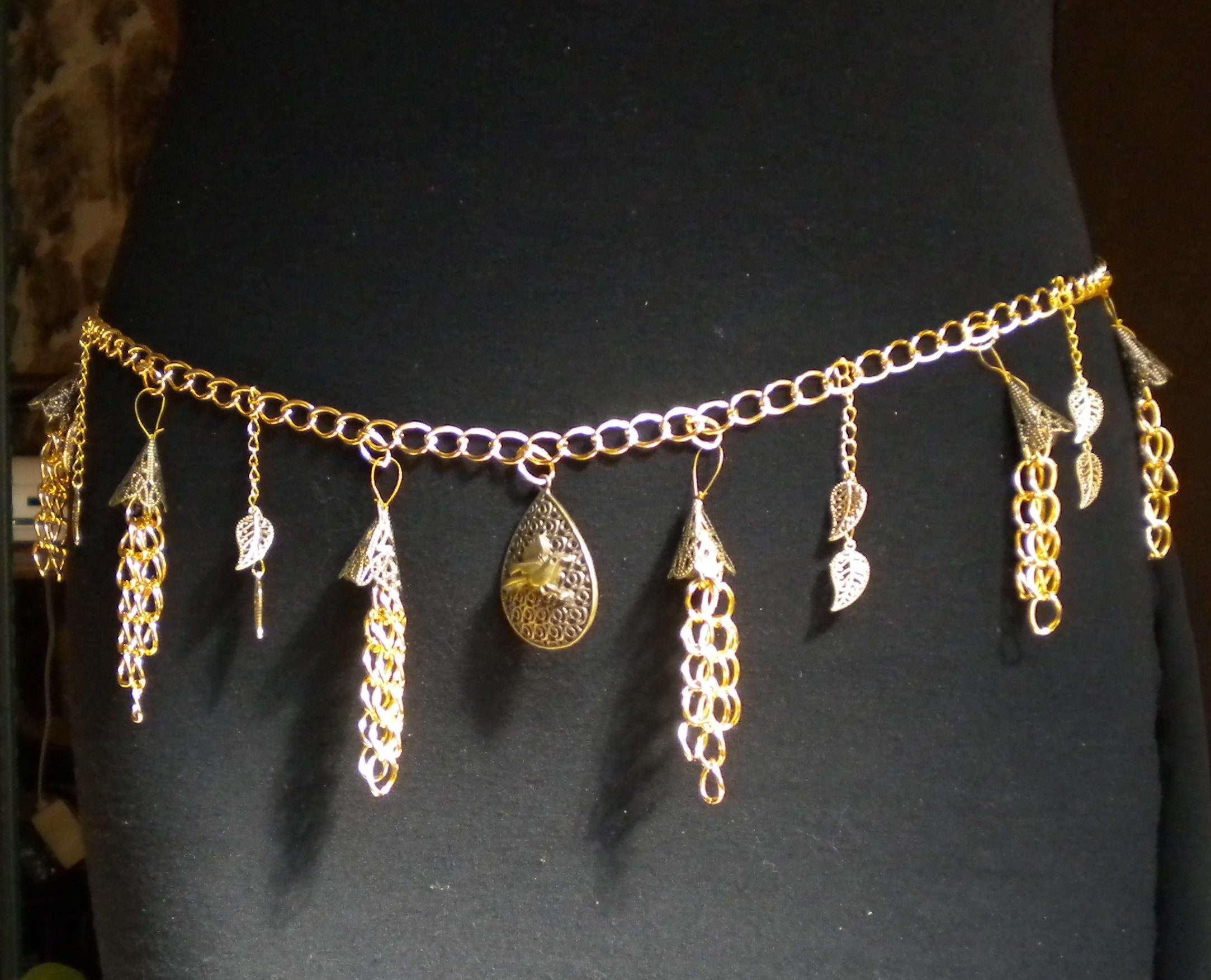 Perfect Gift, Fashion Accessory Jewelry Belt, Gold Metal and  display picture 3