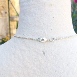 May include: A silver chain necklace with a lobster clasp closure.