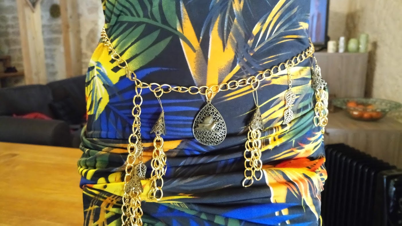 Perfect Gift, Fashion Accessory Jewelry Belt, Gold Metal and  display picture 1
