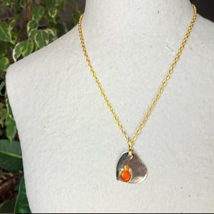 Perfekt present, halsband med hjärthänge i kristall och strass, guldkedja med karbinlås bild 8