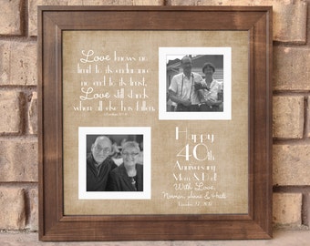 40th Wedding Anniversary Gift - Anniversary Gift for Mom - Dad Anniversary Gift - Parent Anniversary Gift - Grandparent Anniversary - 15x15