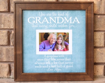 Grandparent Gifts - Grandparent Frame - Grandma picture frame - Grandmother Frame - Grandparent personalized frame - Grandparent - 15x15