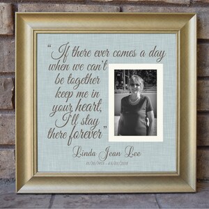 Sympathy Gift - In Memory of - Funeral Gift - Memorial Gift - Personalized Memorial Gift - In Tribute Frame - Memorializing Frame - 15x15