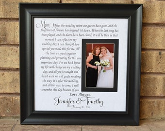 Mother of the Bride Gift, After the Wedding, Mom of Bride Gift, Mom Thank You Gift, Personalized Mother Wedding Gift- 15x15, Framedaeon